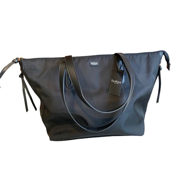 Botkier Large Nylon side zipper top handle bag purse Black - Picture 1 of 9